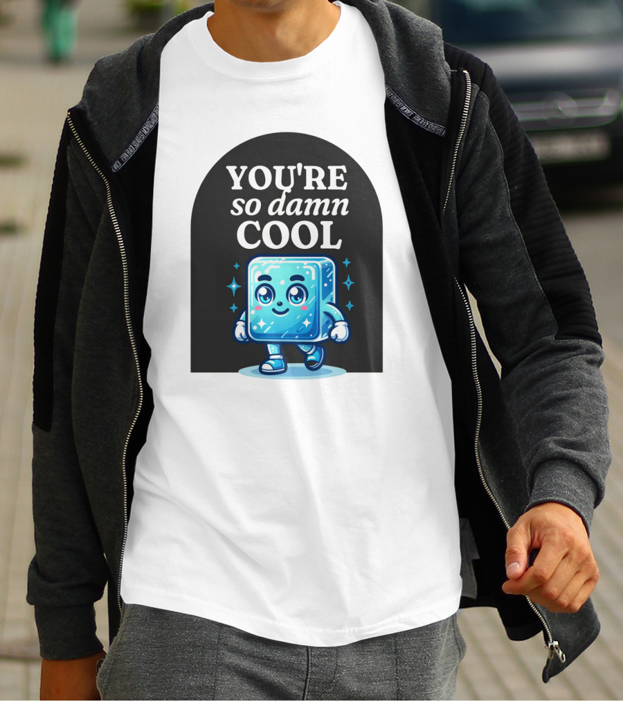Smiling Ice Cube With You're So Damn Cool T-Shirt