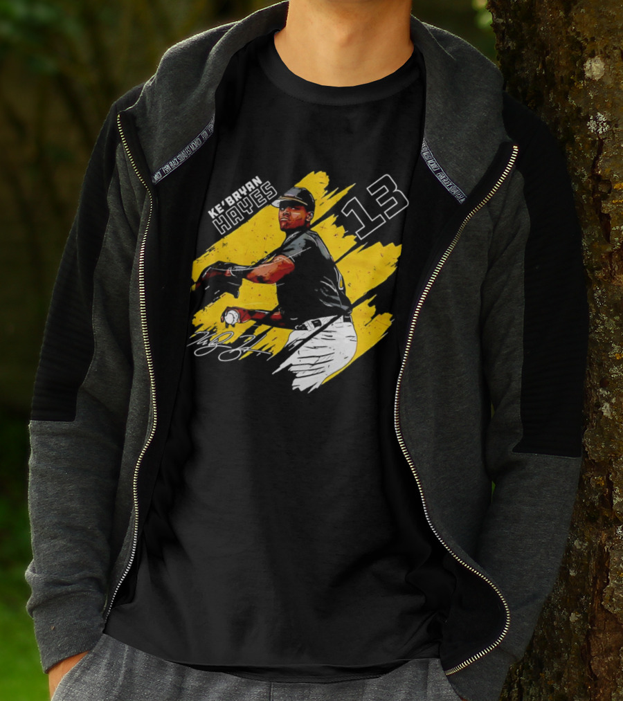 Ke’Bryan Hayes Pittsburgh Pirates Baseball 13 Signature Cartoon T-Shirt