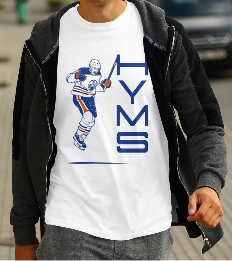 Zach Hyman Edmonton Oilers HYMS Hockey Player T-Shirt
