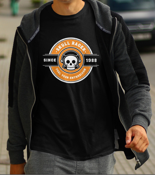 SKULL RACER FUEL YOUR ENTHUSIASM SINCE 1988 T-Shirt
