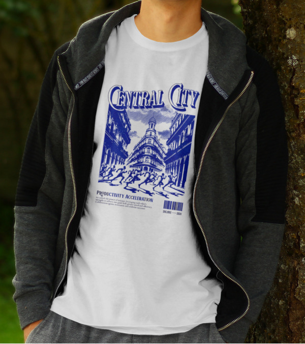 CENTRAL CITY PRODUCTIVITY ACCELERATION CROWDED STREETSCAPE T-Shirt