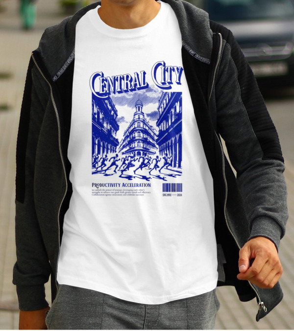 CENTRAL CITY PRODUCTIVITY ACCELERATION CROWDED STREETSCAPE T-Shirt
