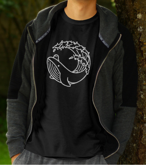 Slimecicle Whalesurfer Ocean Wave T-Shirt