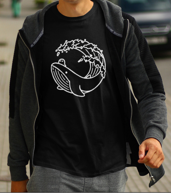 Slimecicle Whalesurfer Ocean Wave T-Shirt
