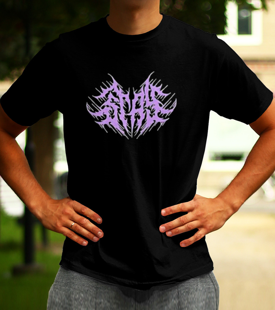 Stay Love Text Purple Abstract T-Shirt