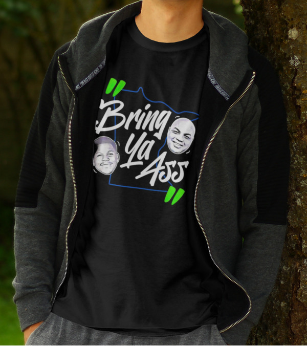 Anthony Edwards Charles Barkley Bring Ya Ass Minnesota Shape T-Shirt