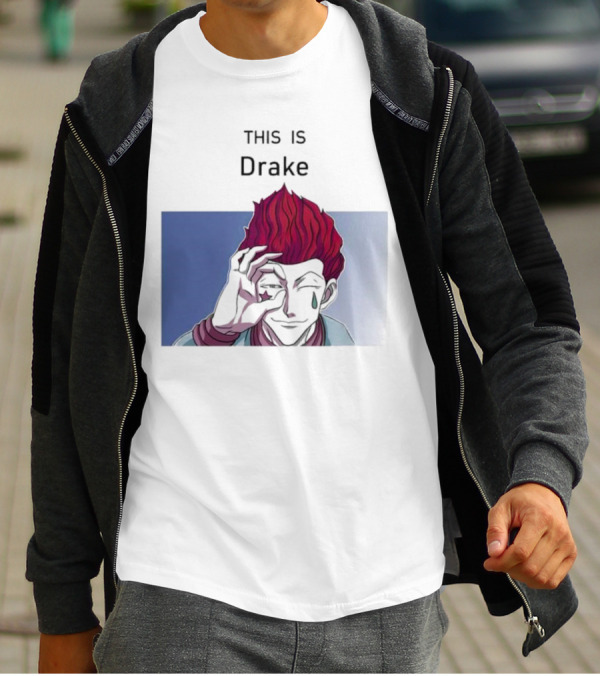 Hisoka This Is Drake Tear Symbol Pink Hair Anime Meme T-Shirt