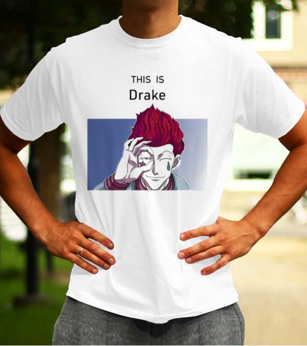 Hisoka This Is Drake Tear Symbol Pink Hair Anime Meme T-Shirt