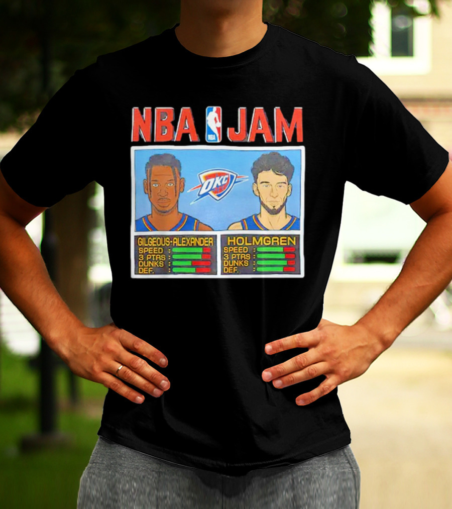 NBA Jam Shai Gilgeous-Alexander Chet Holmgren OKC Thunder T-Shirt