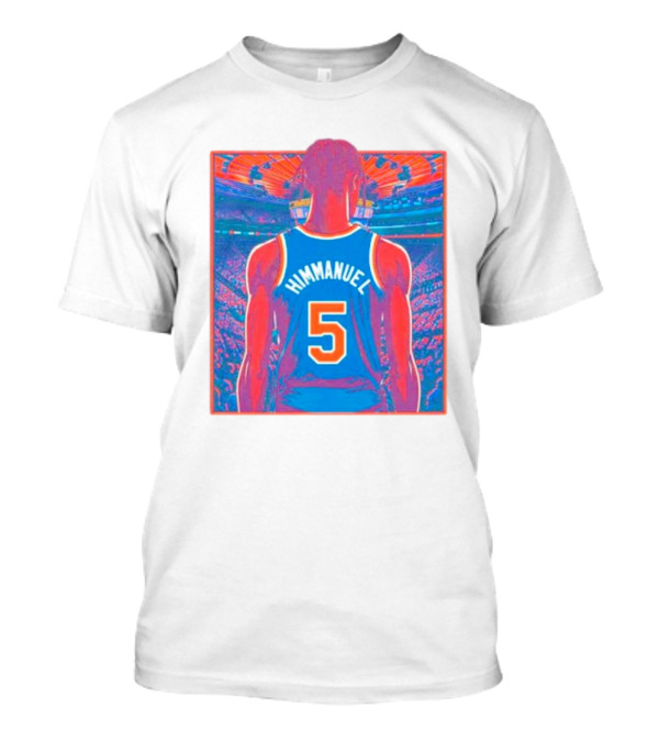 HIMMANUEL 5 New York Knicks Basketball Jersey In Vibrant Arena Scene T-Shirt
