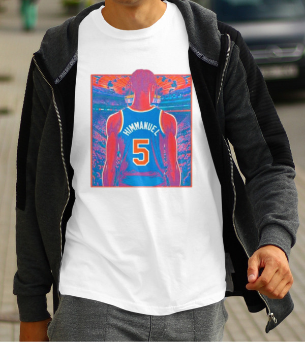 HIMMANUEL 5 New York Knicks Basketball Jersey In Vibrant Arena Scene T-Shirt