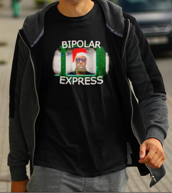Bipolar Express Kanye West Santa Hat Christmas T-Shirt