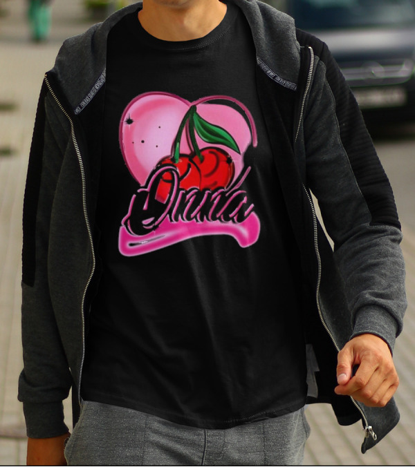 Onna Cherry Heart Pink T-Shirt