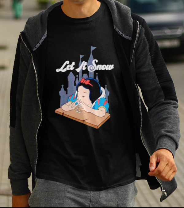 Snow White Let It Snow Castle Background T-Shirt