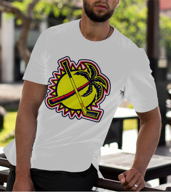 Florida Panthers Sun Coconut Tree Hockey Stick Palm T-Shirt