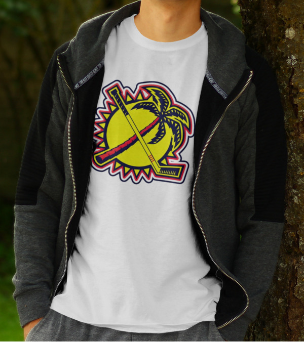 Florida Panthers Sun Coconut Tree Hockey Stick Palm T-Shirt