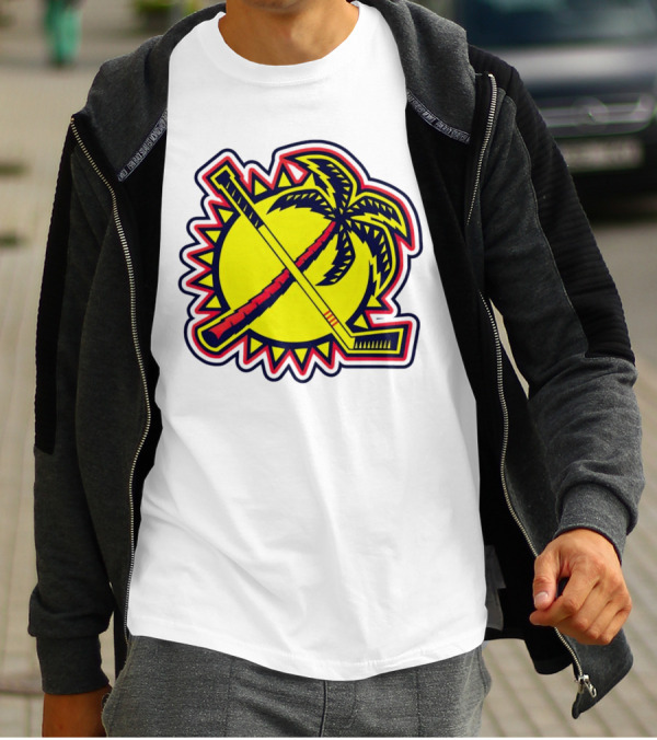 Florida Panthers Sun Coconut Tree Hockey Stick Palm T-Shirt