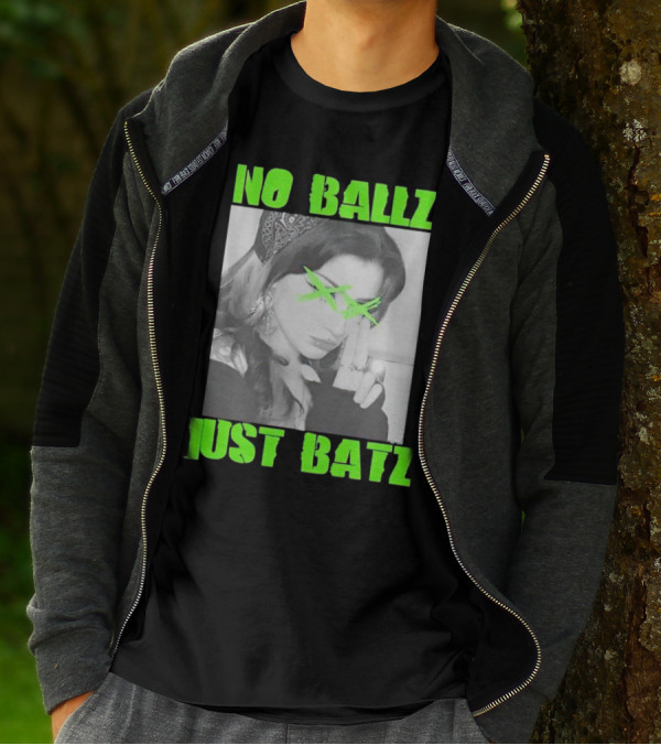No Ballz Just Batz Bandana Girl Green X Eyes T-Shirt