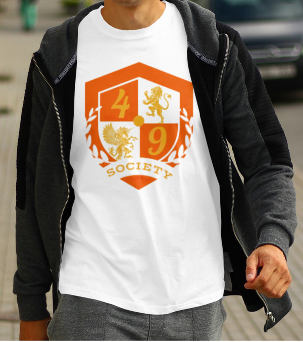 49 Society Crest With Heraldic Lion And Griffin Emblem T-Shirt
