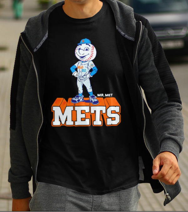 Mr Met New York Mets Baseball Mets Mascot T-Shirt