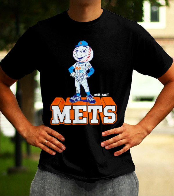 Mr Met New York Mets Baseball Mets Mascot T-Shirt