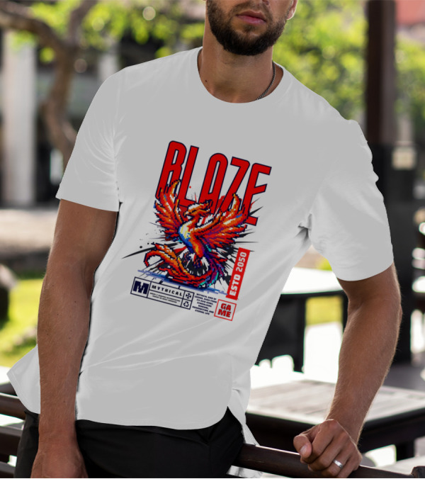 BLAZE Phoenix ESTD 2050 MYTHICAL GAME T-Shirt