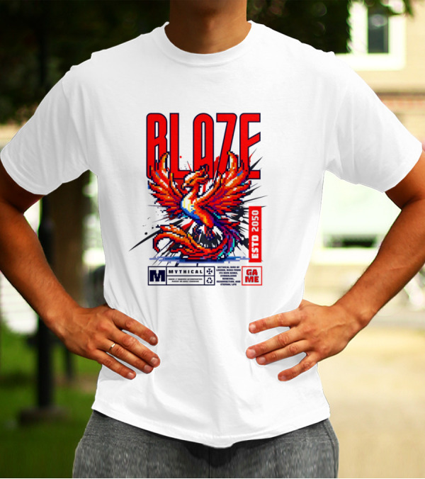 BLAZE Phoenix ESTD 2050 MYTHICAL GAME T-Shirt