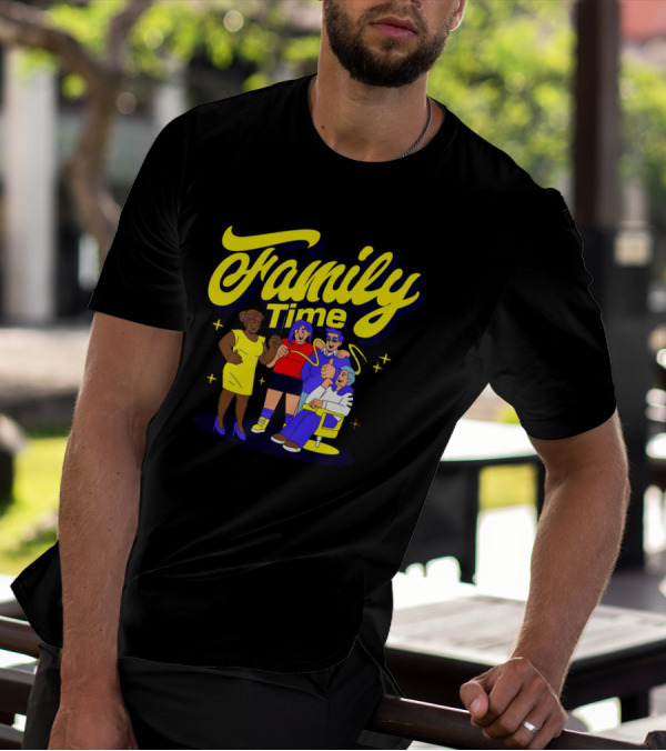 Family Time Lively Group Hug Together T-Shirt