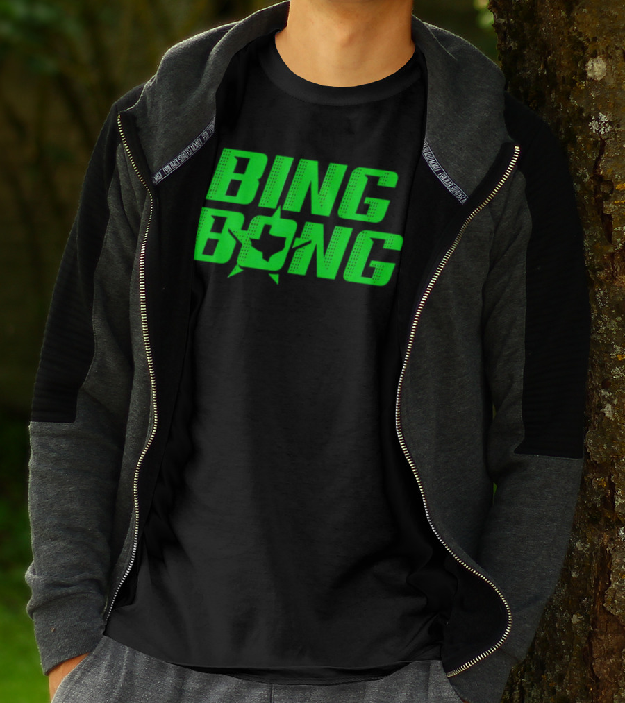 Dallas Stars Bing Bong Sports Text Logo Star Emblem T-Shirt