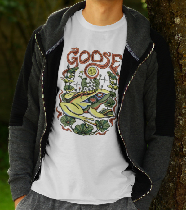 Goose The Band Frog Sun Nature Motif T-Shirt