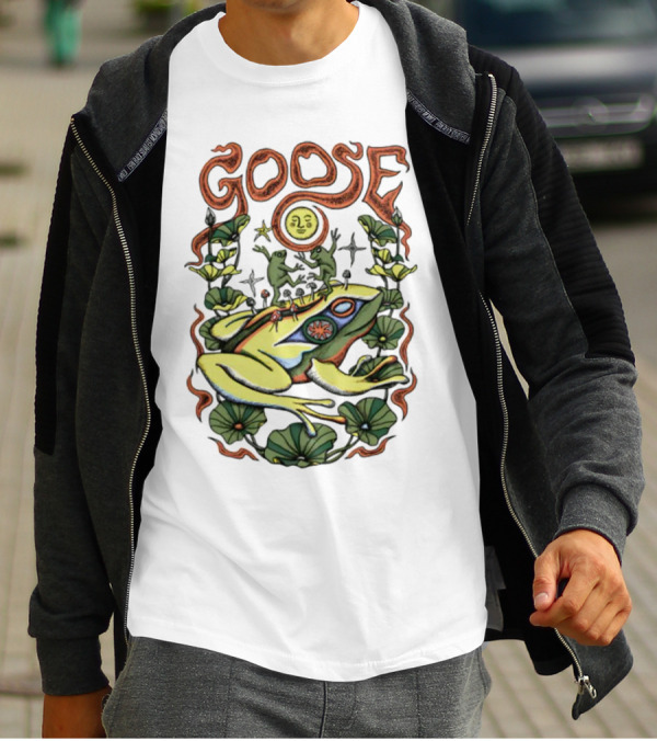 Goose The Band Frog Sun Nature Motif T-Shirt