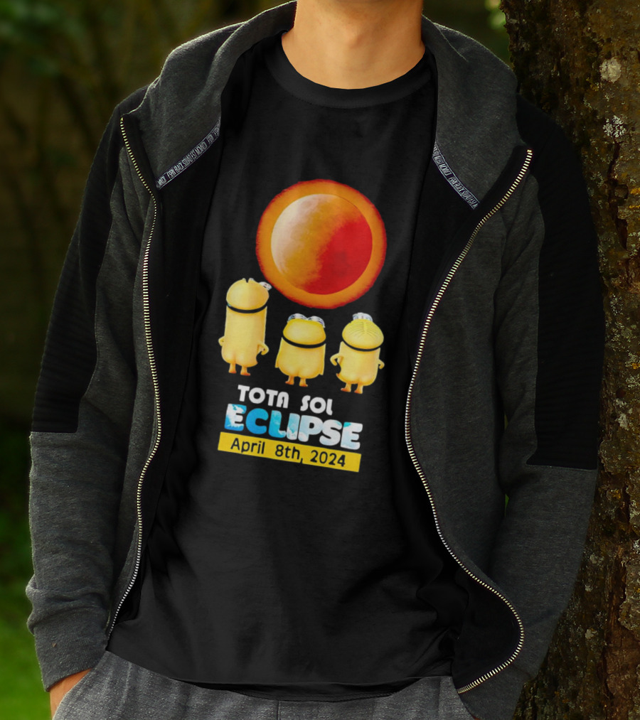 Minion Total Solar Eclipse Tota Sol Eclipse April 8th T-Shirt