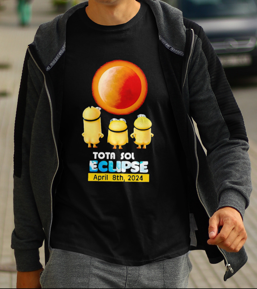 Minion Total Solar Eclipse Tota Sol Eclipse April 8th T-Shirt