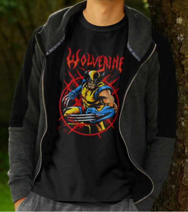 Wolverine Fierce Claws Violent Stance T-Shirt