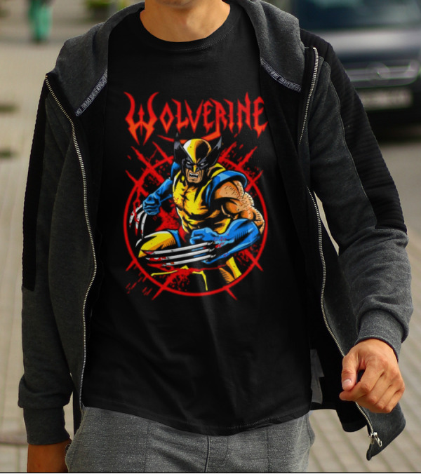 Wolverine Fierce Claws Violent Stance T-Shirt