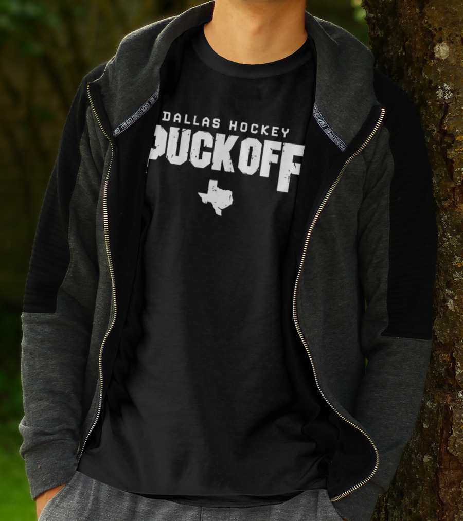Dallas Hockey Puck Off Texas T-Shirt