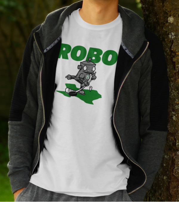 Robo Robot Playing Hockey T-Shirt