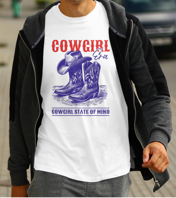 Cowgirl Era Cowgirl State Of Mind Vintage T-Shirt