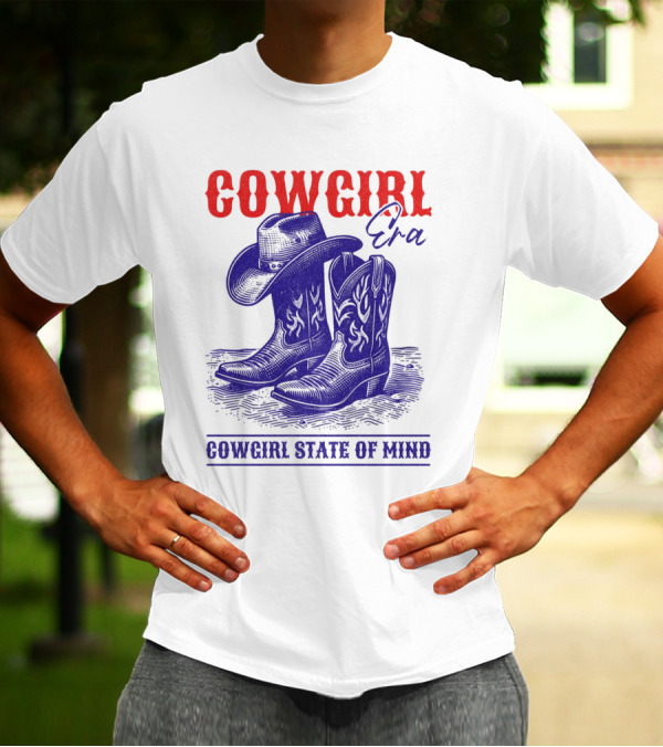 Cowgirl Era Cowgirl State Of Mind Vintage T-Shirt