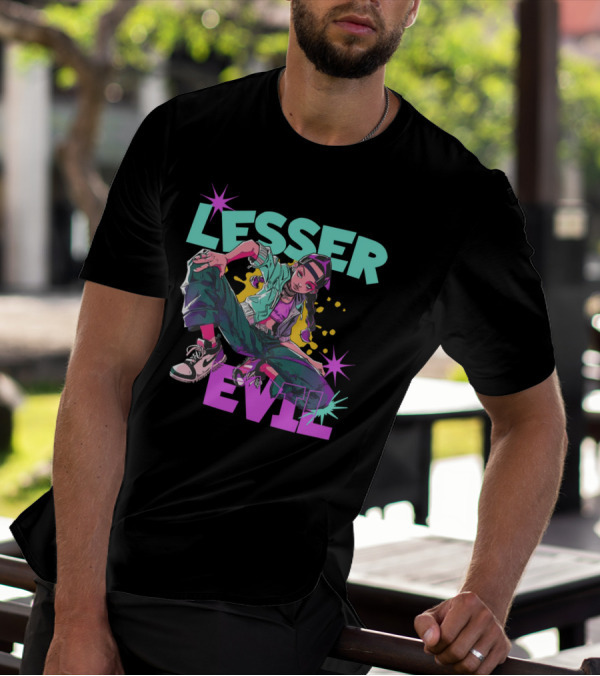 Lesser Evil Vintage Anime Hip Hop Style Streetwear T-Shirt