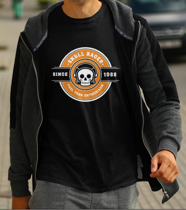 Skull Racer Since 1988 Fuel Your Enthusiasm T-Shirt