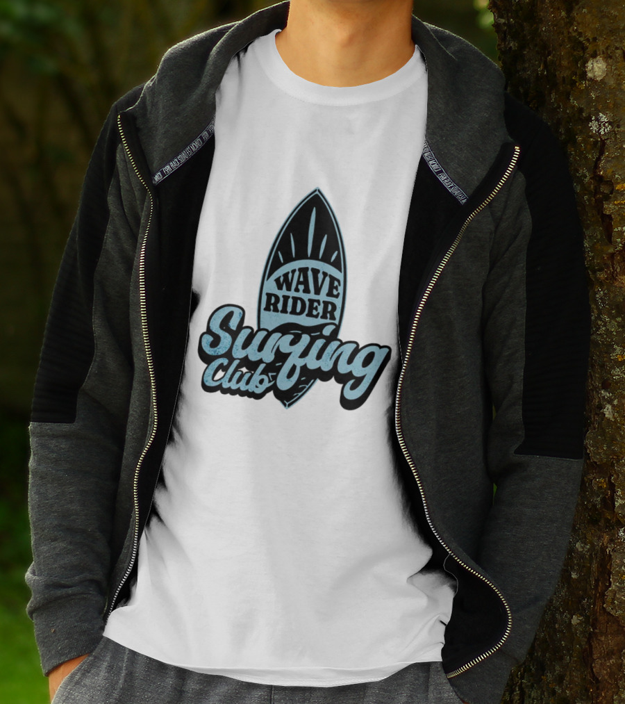 Wave Rider Surfing Club Surfboard T-Shirt