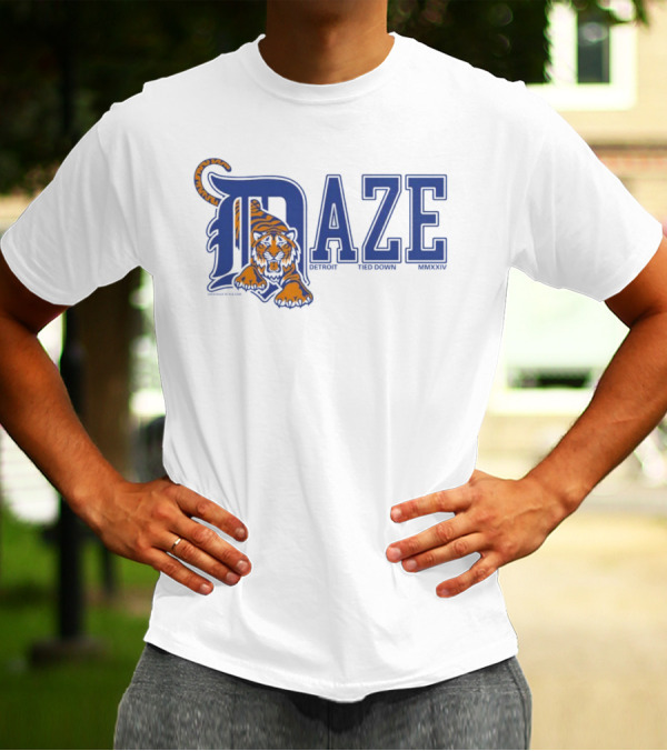 Daze Detroit Tiger Tied Down MMXXIV T-Shirt