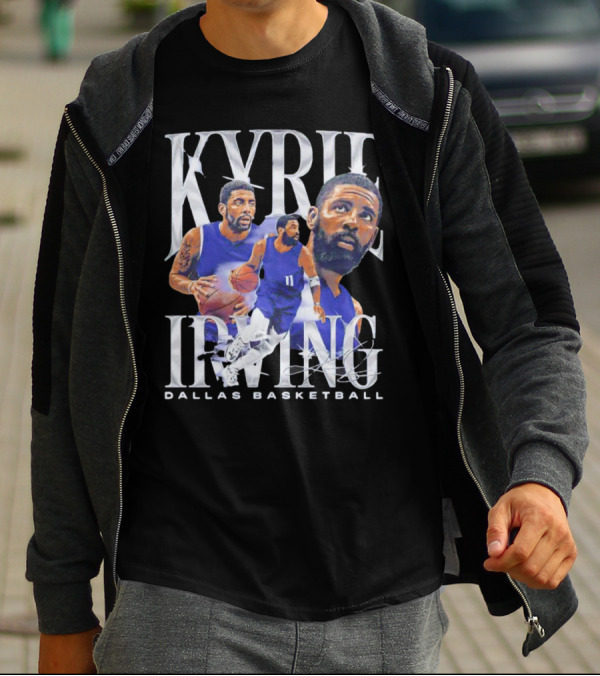 Kyrie Irving Dallas Basketball Vintage Retro Athlete Action T-Shirt