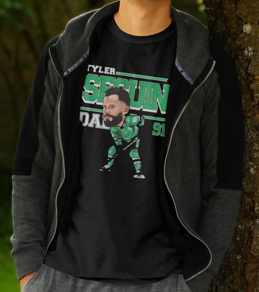 Tyler Seguin Dallas 91 Cartoon Hockey Player T-Shirt