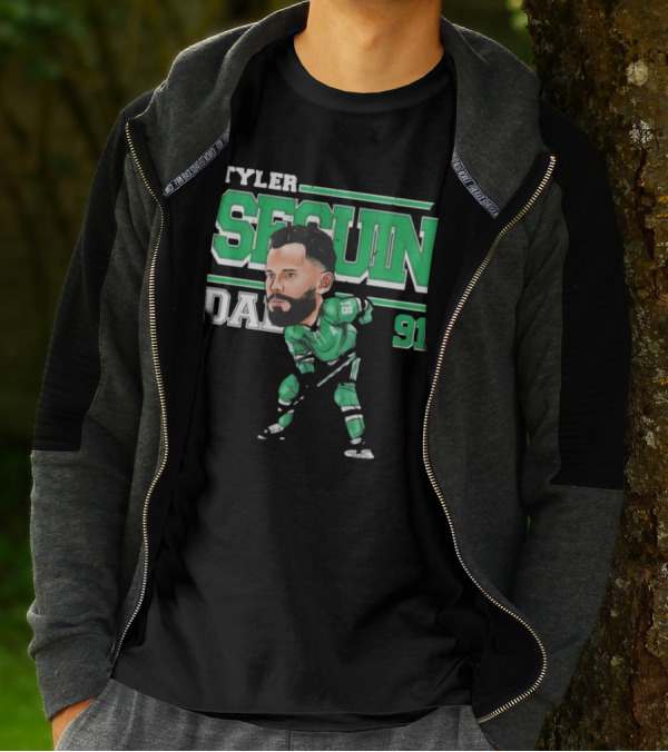 Tyler Seguin Dallas 91 Cartoon Hockey Player T-Shirt