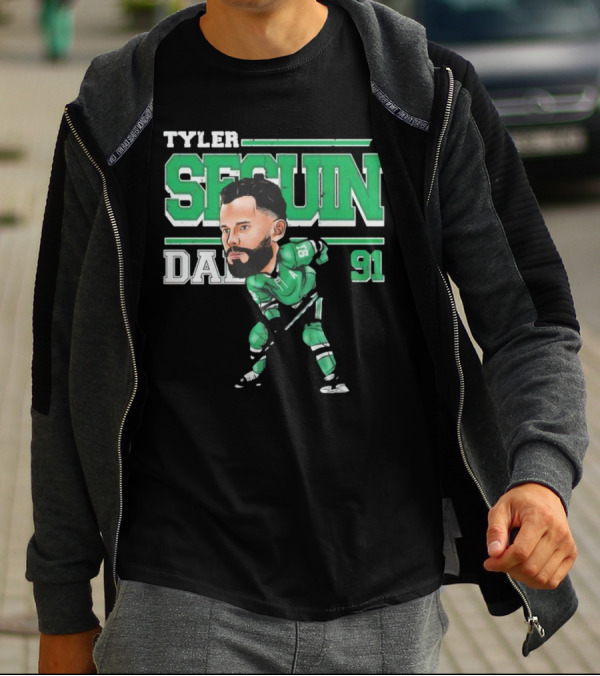 Tyler Seguin Dallas 91 Cartoon Hockey Player T-Shirt