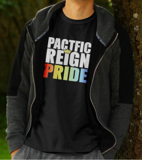 Pacific Reign Pride Crown Rainbow Colors T-Shirt