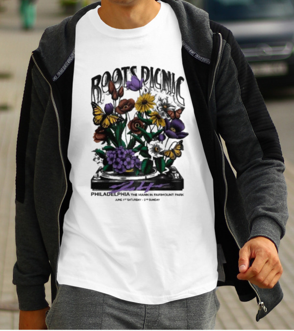 Roots Picnic Philadelphia Fairmount Park Flowers June T-Shirt