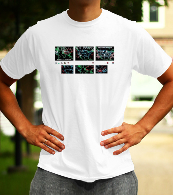 Sub-launch Detection And Missile Warning Visualization Maps T-Shirt